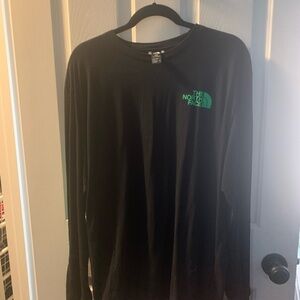 The North Face Black Long Sleeve with Green Logo
